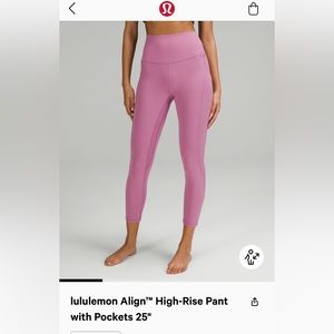 Lululemon aligns with pockets. SOLD OUT COLOR